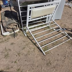 White Metal Bed Frame Twin Size