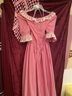 Colonial costume, size small beautifully custom made includes hand  Crocheted head cap