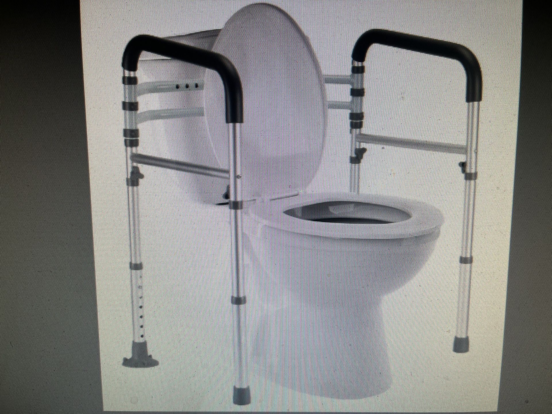 Toilet Safety Rails, NEW, Adjustable Frame, 300lb Max