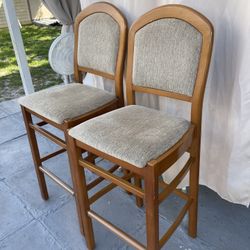 Pair of Lowenstein Wooden Bar Stools in Good Condition (29”H to seat) $50 Both Firm on Price