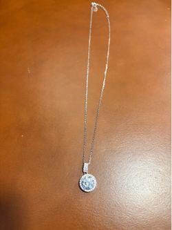 Silver 1k diamond necklace