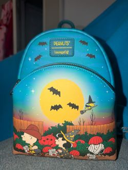 Loungefly peanuts group trick-or-treat mini backpack
