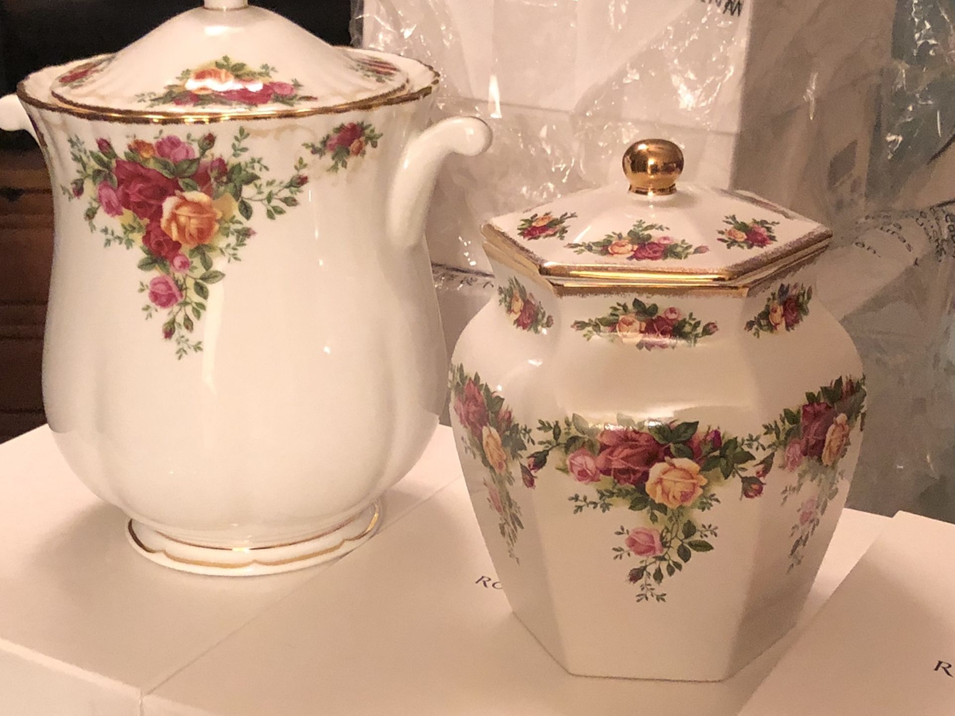 Royal Albert decorative jars