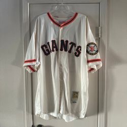 San Francisco Giants Barry Bonds Authentic Collectors Baseball Jersey 58 4XL