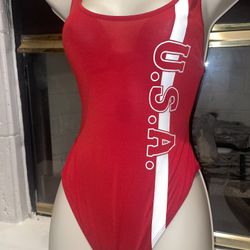 DIVIDED H&M USA RED BODYSUIT