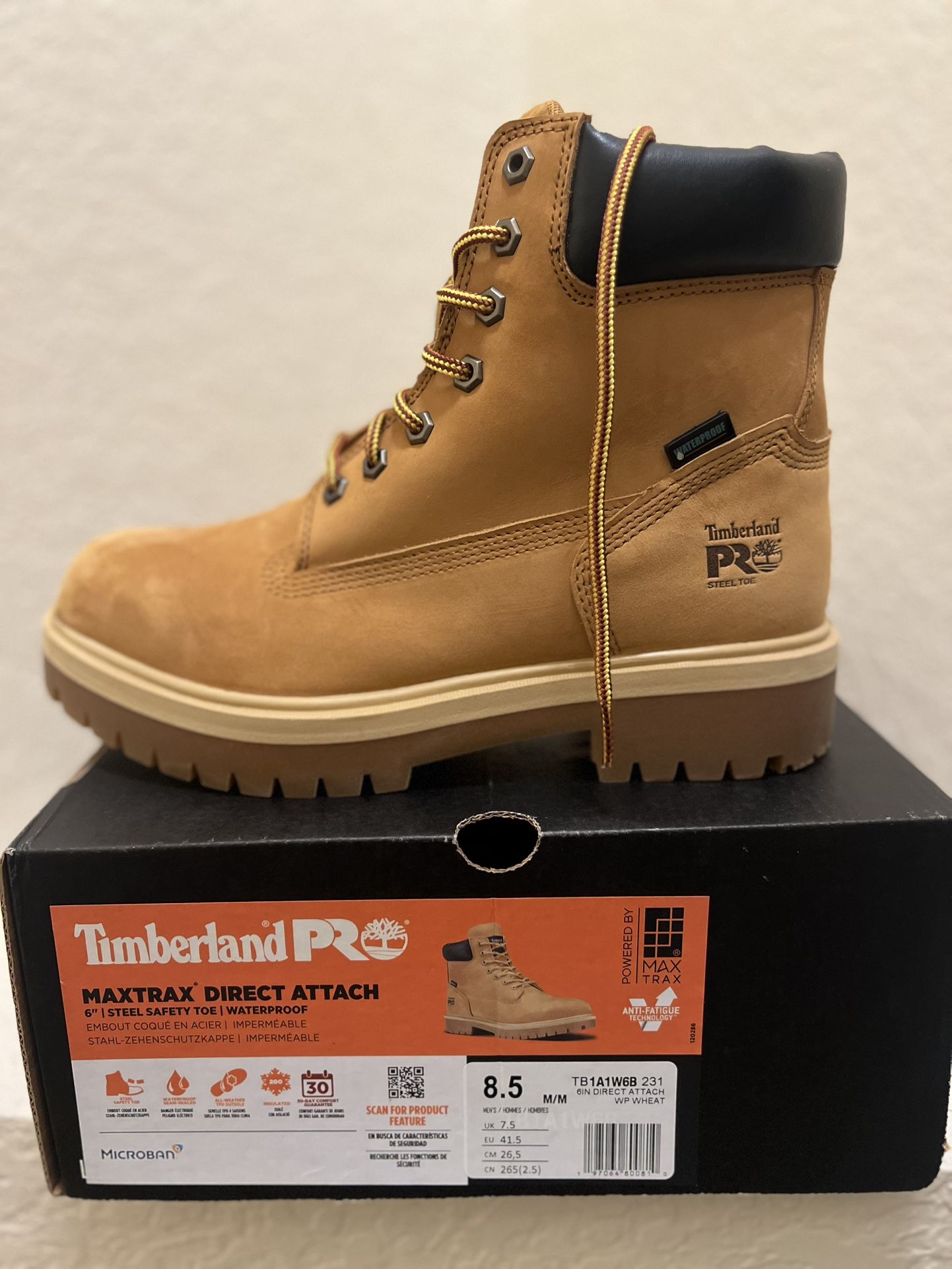 Timbs Pro Steel Toe 8.5 Men’s
