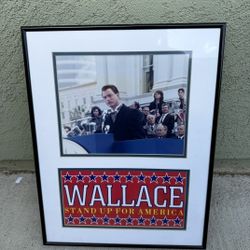 Framed Primary Colors Movie Prop – “Wallace Stand Up For America” Campaign Display