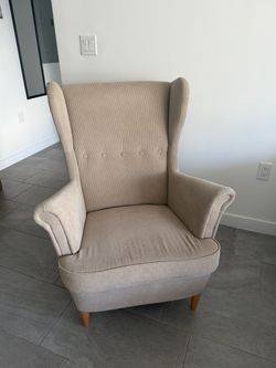 IKEA STRANDMON Beige Wing Chair – Great Condition