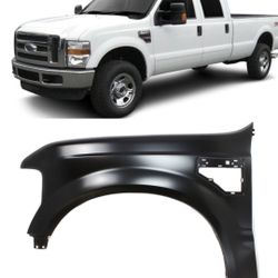 Driver Side Fender for Ford F250 F350 Fits 2008 through 2010 Brand New Black Primed Ready to Paint