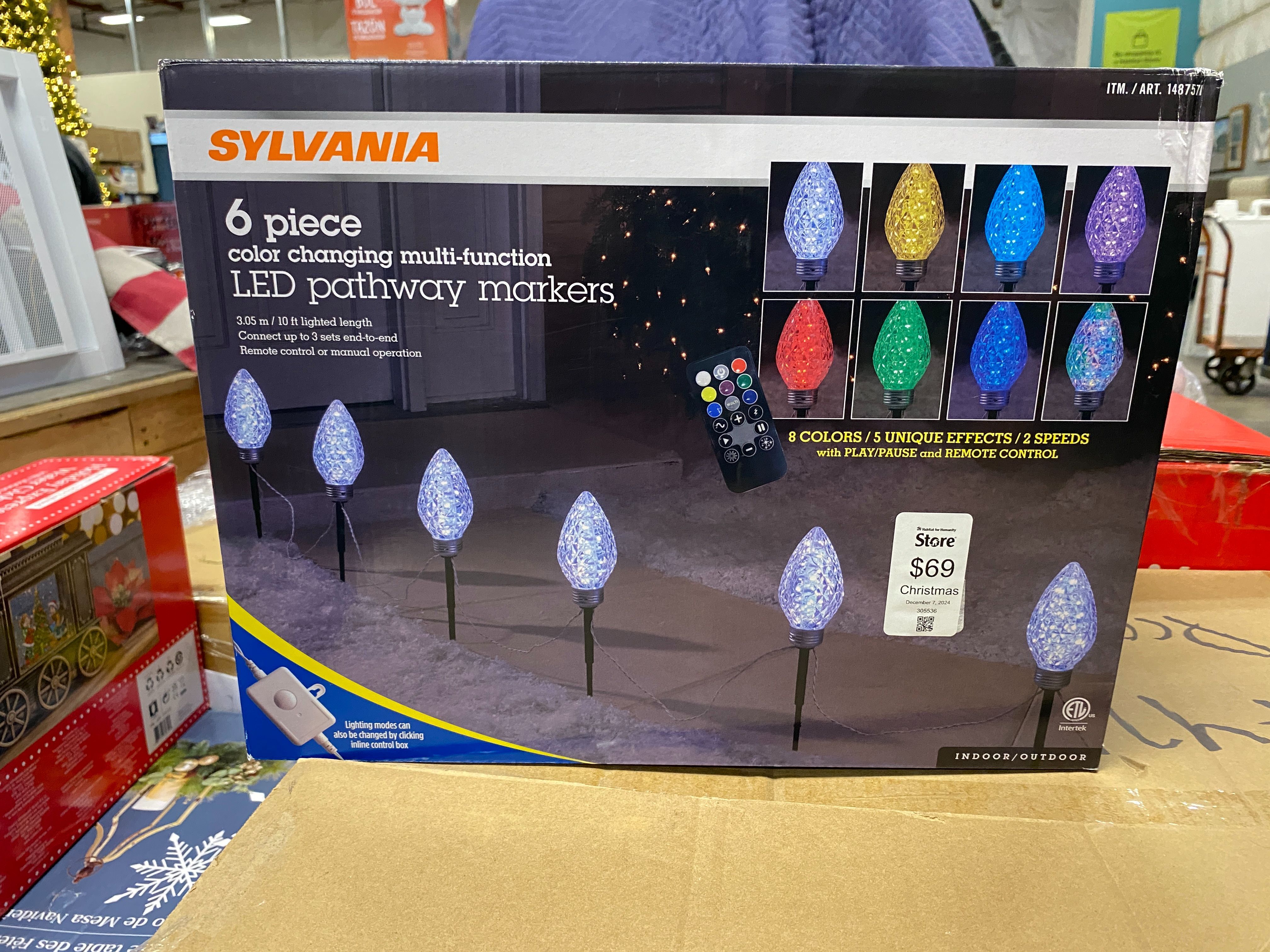 Sylvania 6 Piece Color Changing Multi-Function LED Pathway Lights