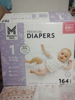 Member's Mark Premium Diapers Size 1, 82Count