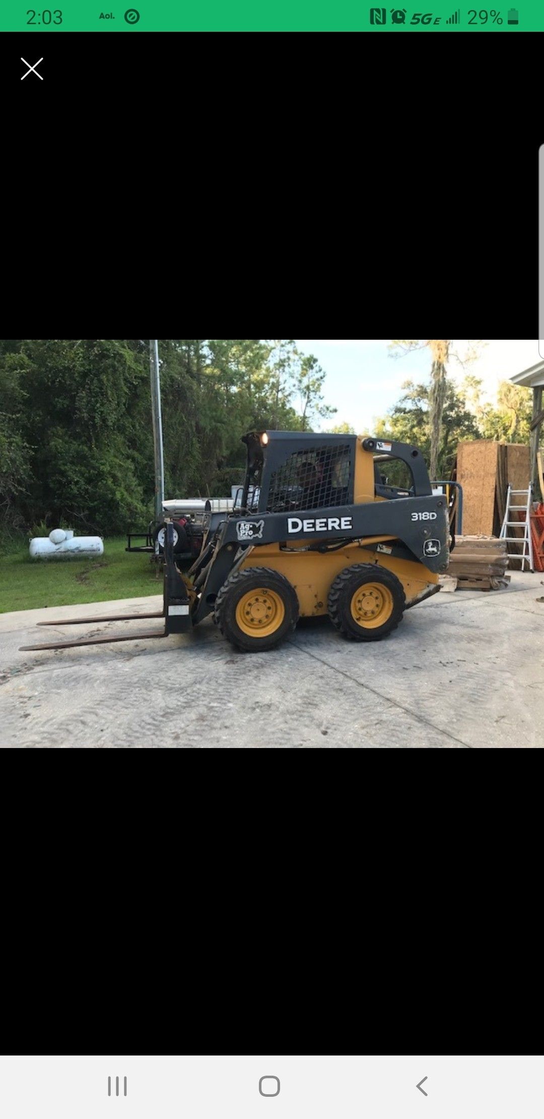 318d John deere skid steer