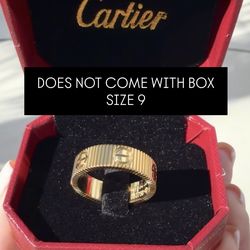 GOLD RIGGED SCREW LOVE RING