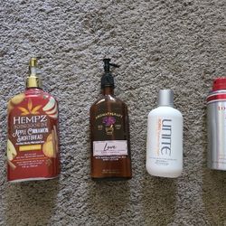 Partially used lotions, Body Spray, And Hair Care