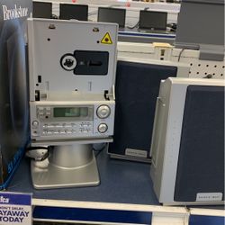 Sharper Image Home Stereo System * Cd Door Missing * Radio Works 