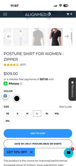 Posture womens shirt zippered