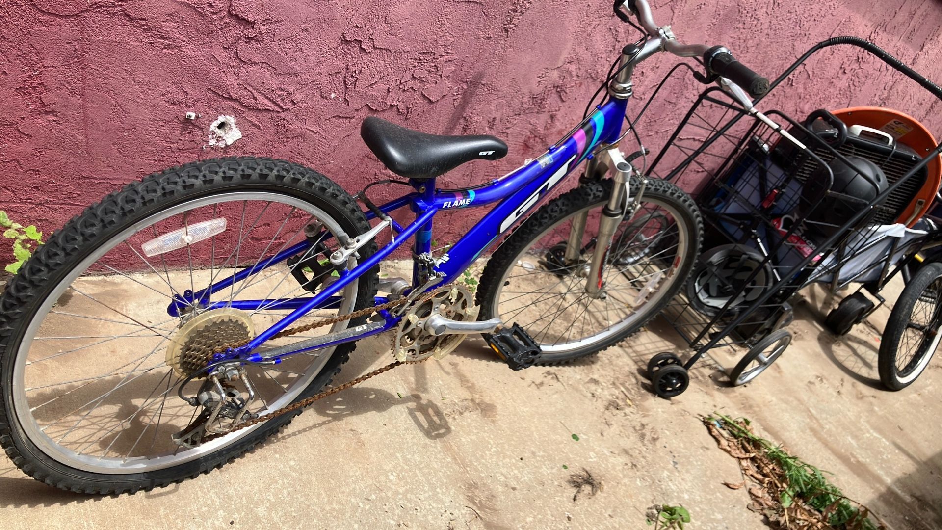 Mountain Bike Brakes Broken Chain Rusty
