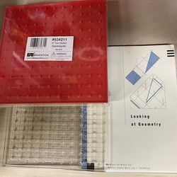 9" Two-Sided Geoboards Set with Activity Book and Teacher Board TV