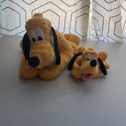 Disney Pluto Plush, Sold as a pair Authentic Merchandise , EUC