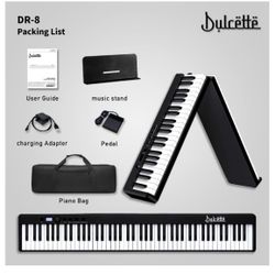 Folding Electric Piano Keyboard 