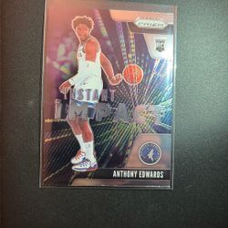 2020-21 Panini Prizm Instant Impact Rookie RC #1 Anthony Edwards