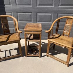 Chinese Chair and Table Set
