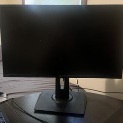 Monitor, Keyboard, Standalone Mic And Mouse And Mouse Pad