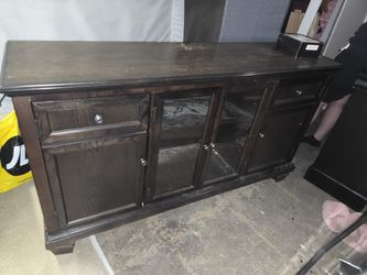 Wood entertainment center