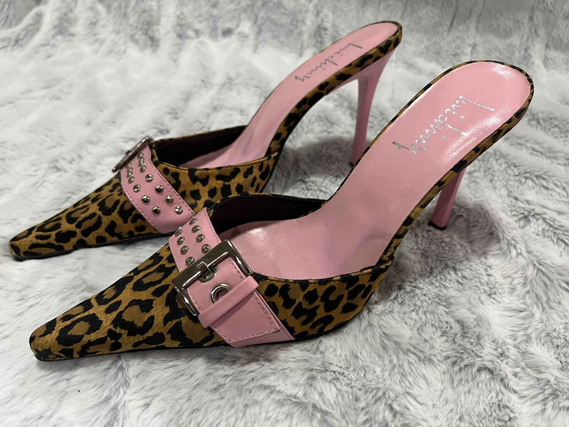 Low Heel Dress Shoe “Leopard & Pink” 7.5