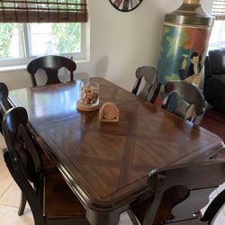 Extendable Dining Wood Set Table Resistance Against Heat Moisture An Scratching