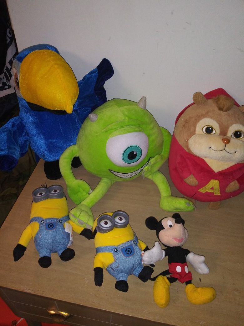 Disney plush kids toys 6 plush toys