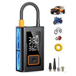 Cordless Portable Air Compressor Tire Inflator, 150PSI Smart Air Pump with LED