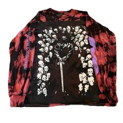 Post Malone 2019 Hollywoods Bleeding Tour Tie Dye Long Sleeve Shirt M