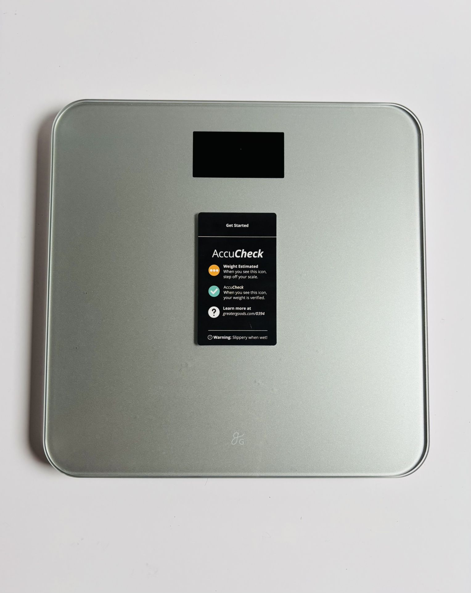 AccuCheck Ash Grey Digital Bathroom Scale for Body Weight