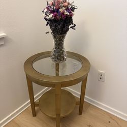 IKEA Side Table With Glass Top
