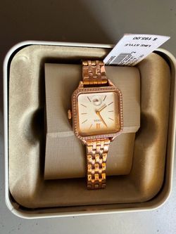 Fossil Rose Gold Square Women's Watch