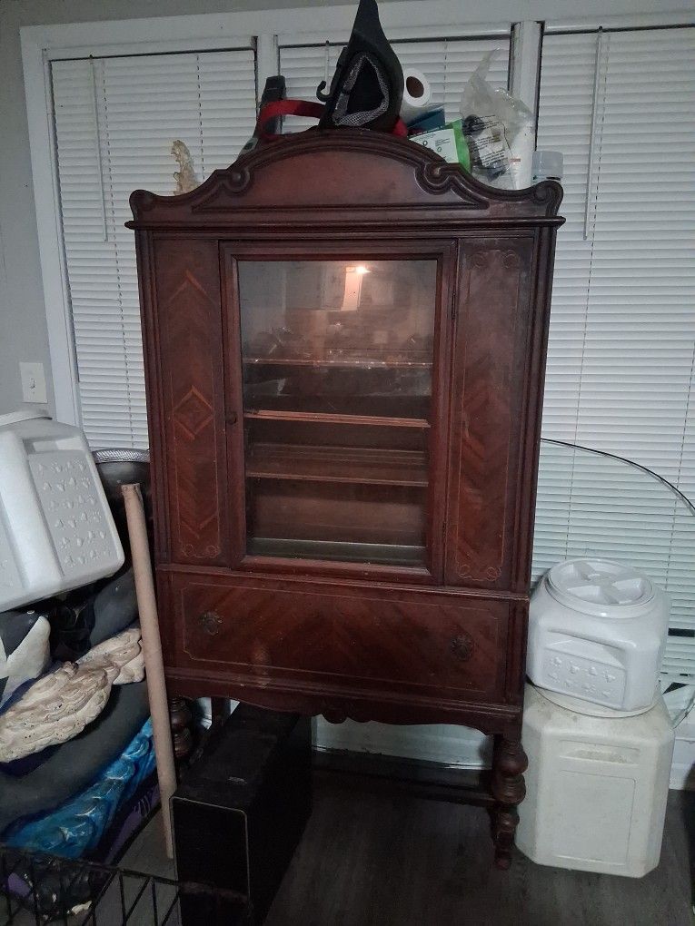 Knicknack China Cabinet With Hooks