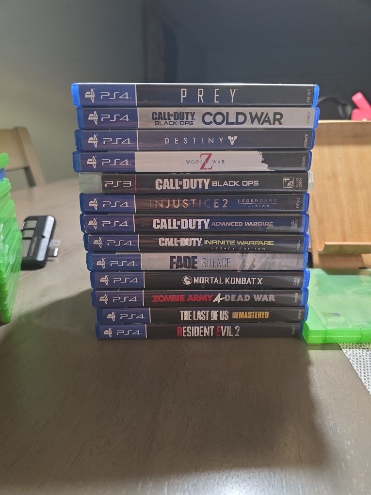 13 PS4 and 1 PS3 Games