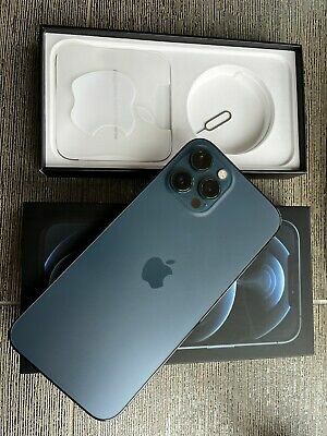 Apple iPhone 12 Pro Max 256GB Pacific Blue Factory Unlocked See Pic


