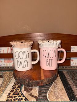 Rae Dunn Flower Topper Mug