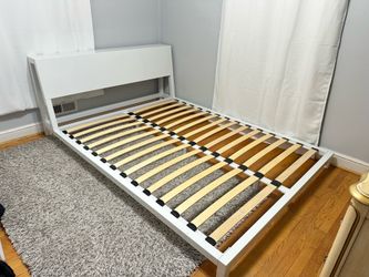 CB2 Alpine White Metal Bed
