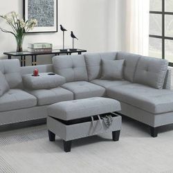 ⚡️Flash Deal⚡️Brand New 2pc Sectional With Cup Holder and Ottoman Only $599 at Furniture Mart On 4810 Watt Ave, 95660
