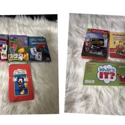 LOT OF 7 KIDS GAME CARDS-Disney Colors and Shapes, Pooh Number Match