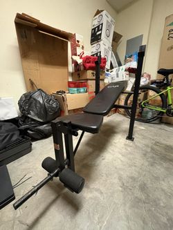 CAP Olympic Weight Bench Set with Leg Extension