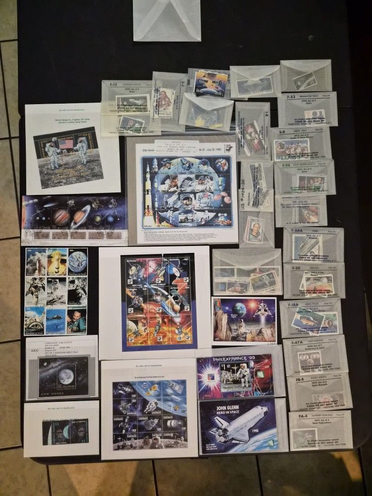 Vintage Space Stamps Collection