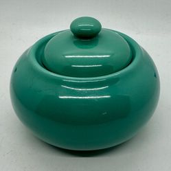 Vintage Ceramic Bowl with Lid Made In China for Himark Turquoise Blue 3.5” Tall. 