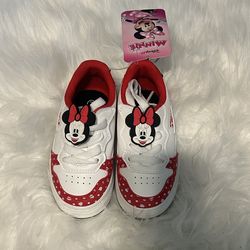NWT Disney Minnie Mouse toddler Sneakers - Red and White size 7