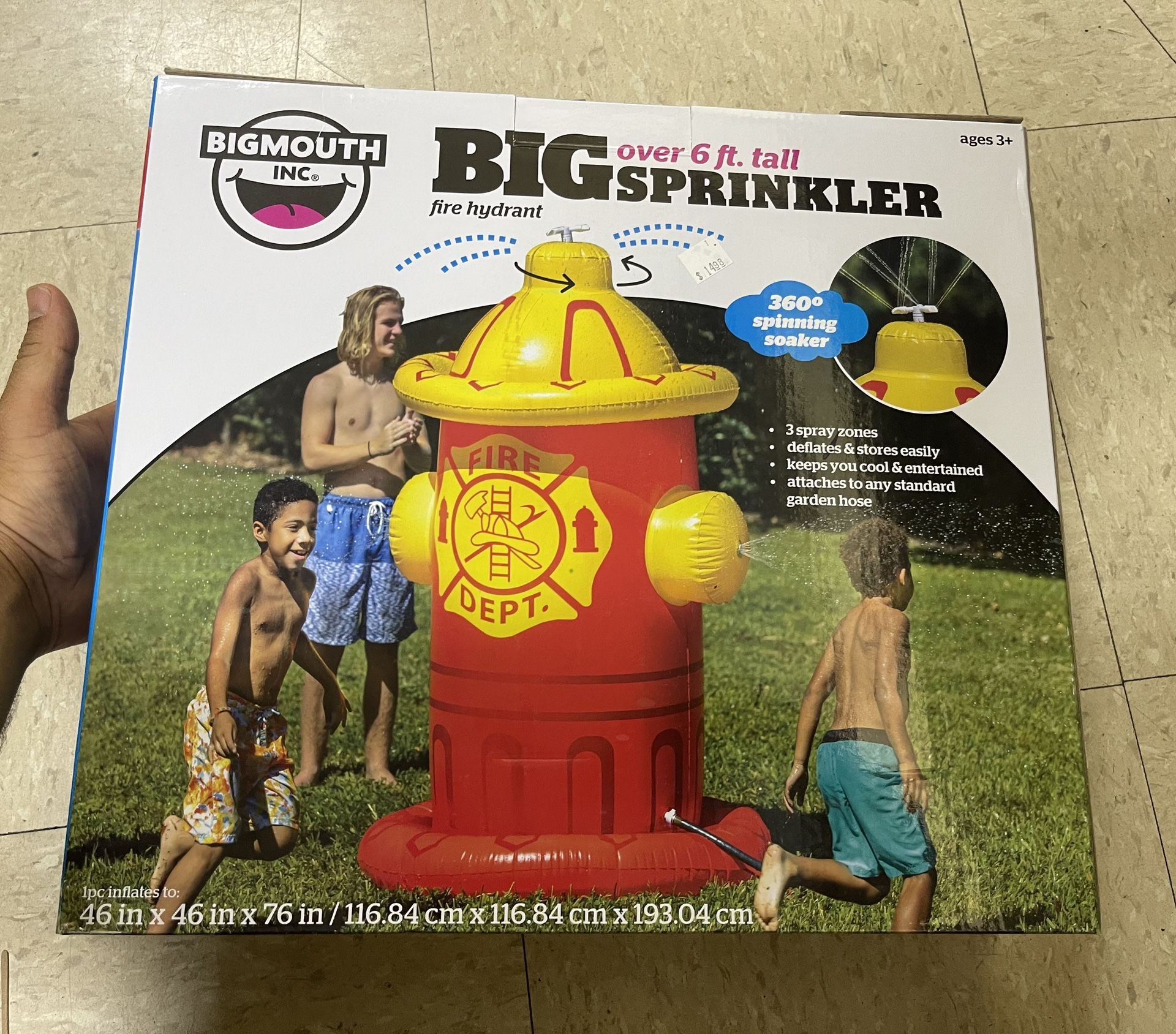 Brand New BigMouth Inc. Fire Hydrant Sprinkler