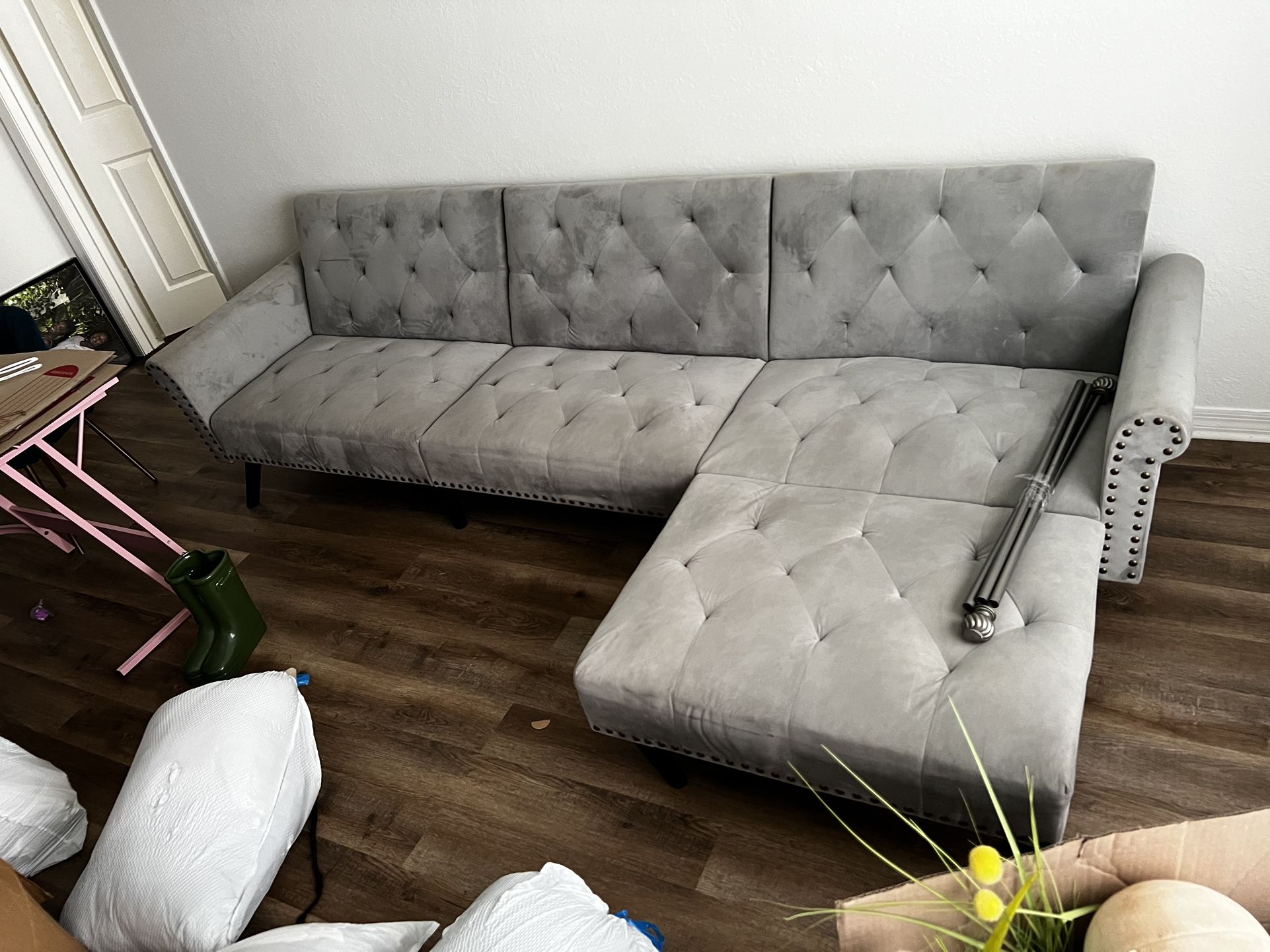 Grey sectional For Sale