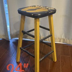 Vintage High Stool Chair 24”